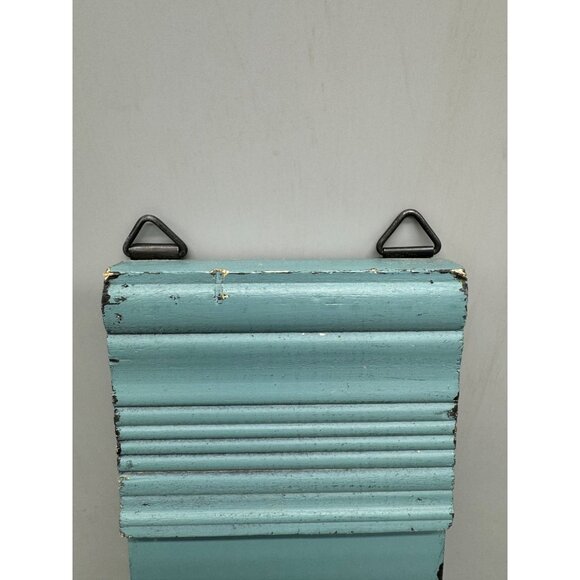 Decorative Wooden Wall Art with Spoon Hanging Hook Blue READ - Picture 2 of 6